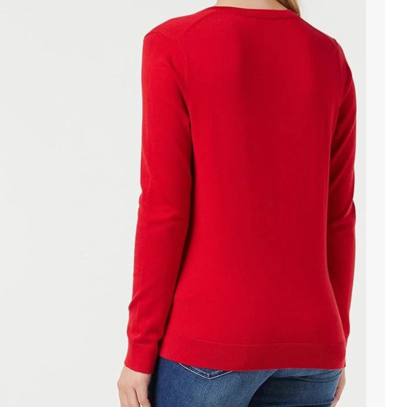 NWT Tommy Hilfiger Heritage Red V-Neck Sweater - Picture 3 of 8